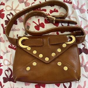 Hammitt Brown Leather Bag with Gold Accents